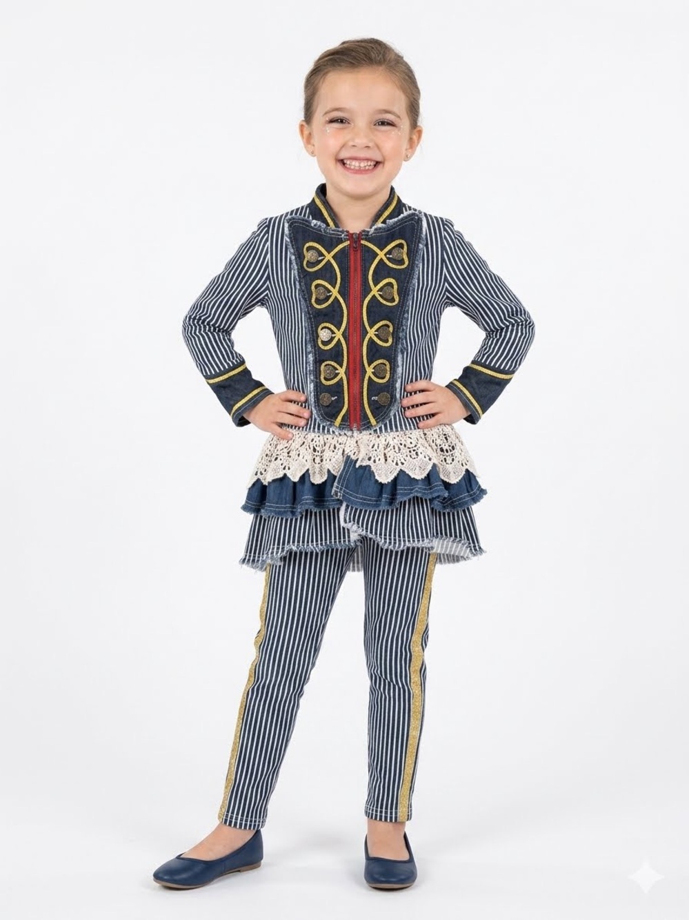 Paper Wings Boutique Premium Denim Circus-Style Kids Costume
